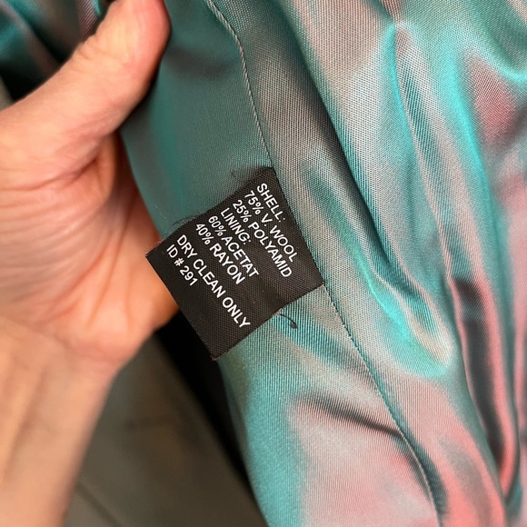 Kenneth Cole New York Gray blue Wool Coat size 12 - Picture 4 of 5